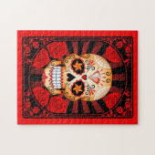 Rode Suiker met Rozen Poster Legpuzzel (Horizontaal)