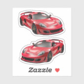 Rode Supercar-Sticker Sticker (Vel)