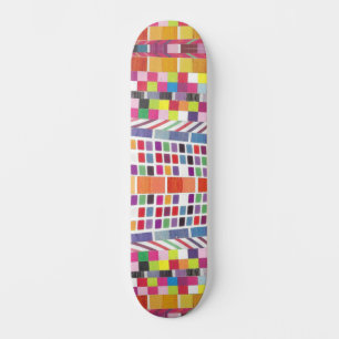 Rode Swatches en Kleurrijke Pixels Skateboard