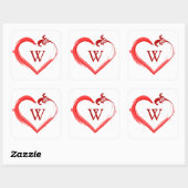 Rode Swoosh Monogram Hart Sticker (Vel)