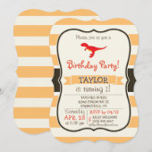 Rode T-Rex dinosaurus; Oranje strepen Kaart (Voorkant / Achterkant)