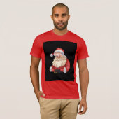 Rode t- shirt met kerstman (Voorkant volledig)