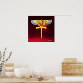 RODE TALISMAN/ EGYPTIAN WINGANKH MET CORNUCOPIA POSTER (Keuken)
