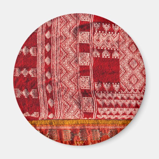 Rode tapijt op de markt magneet (Voorkant)