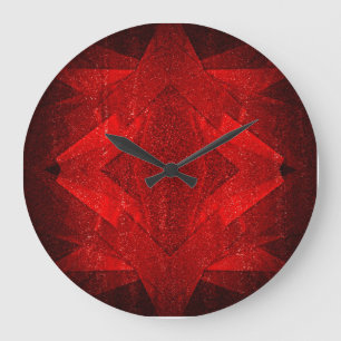 Rode tapijt - wandklok grote klok
