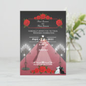 Rode tapijten kaart (Staand voorkant)