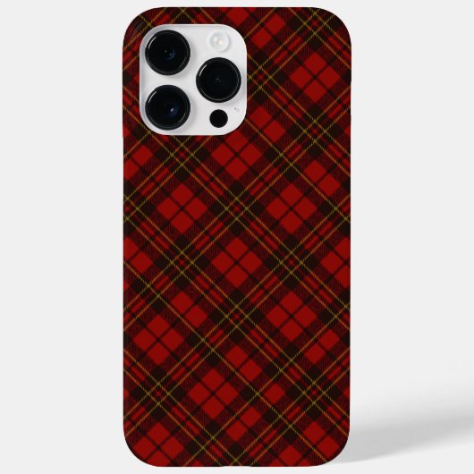 Rode tartan gevleid kerstwinterpatroon Case-Mate iPhone case (Achterkant)