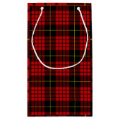 Rode Tartan Gift Bag Klein Cadeauzakje (Achterkant)