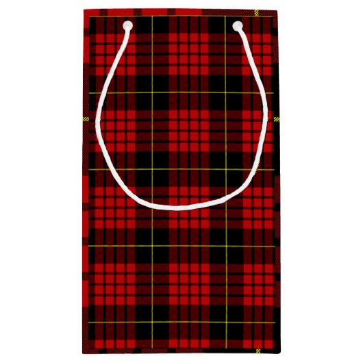 Rode Tartan Gift Bag Klein Cadeauzakje (Achterkant)