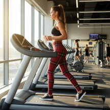 Rode Tartan Leggings