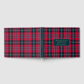 Rode Tartan met aanpasbare tekst Gastenboek (Volledig)