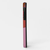 Rode tartan plaid gepersonaliseerd monogram Case-Mate iPhone case (Achterkant/links)