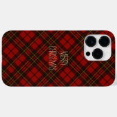 Rode tartan Vrolijk Kerstplaid Personaliseer Case-Mate iPhone Case (Achterkant (horizontaal))