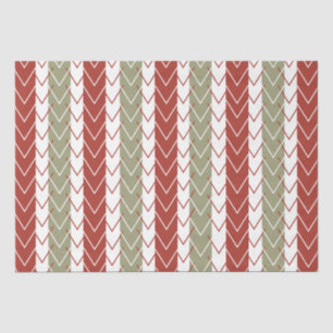 Rode Teal Chevron Streep Tissuepapier