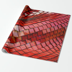 Rode tegels, afbeelding cadeaupapier