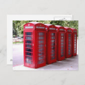 rode telefooncel-briefkaart briefkaart (Voorkant / Achterkant)