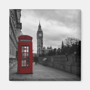 Rode telefooncel in Londen magnet Magneet