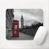Rode telefooncel in London mousepad Muismat (Met muis)
