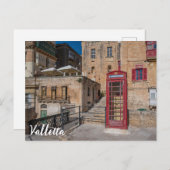 Rode telefooncel in Valletta Malta Briefkaart (Voorkant / Achterkant)