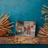 Rode telefooncel in Valletta Malta Fotoplaat (Zijkant)