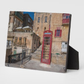 Rode telefooncel in Valletta Malta Fotoplaat (Zijkant)