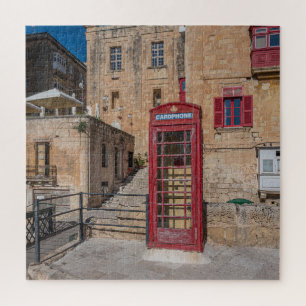 Rode telefooncel in Valletta Malta Legpuzzel