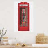 Rode telefooncel poster (Keuken)