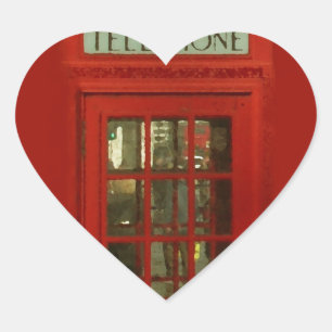 rode telefoondoos hart sticker