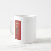  rode telefoondoos koffiemok (Voorkant links)