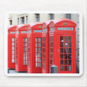 Rode telefoonhokjes van Londen Muismat