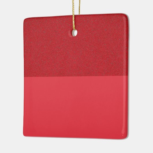 Rode textured-top aangepaste Ornament (Links)