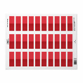 Rode textuur Split Aangepast ontwerp – Etiket (Full Sheet)