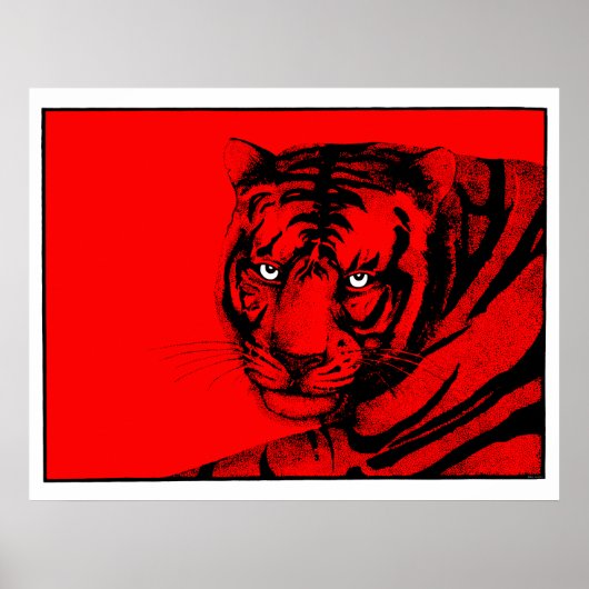 RODE TIGER POSTER (Voorkant)