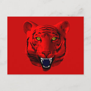 Rode tijger briefkaart