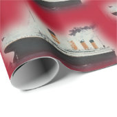 Rode Titanic sjerp kerst Cadeaupapier (Rol Hoek)