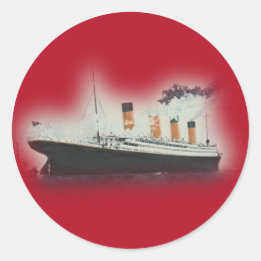  Rode Titanic sjerp kerst Ronde Sticker