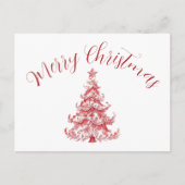 Rode Toile kerstboom Briefkaart (Voorkant)