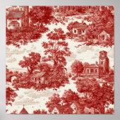 Rode Toile Landschapscene (8) Poster (Voorkant)