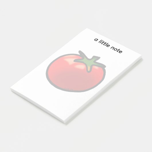Rode tomaat grillige aangepaste kunst post-it® notes (Schuin)