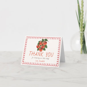 Rode Tomaat Italiaanse Doodle Baby Shower Bedankkaart