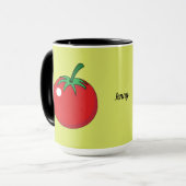 Rode tomaat | jouw naam of tekst toevoegen mok (Voorkant links)