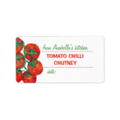 Rode tomaten 2 keuken behoudt label (Voorkant)