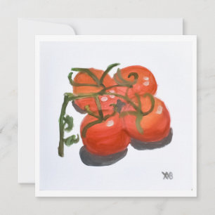 Rode tomaten op de wijnstok kaart