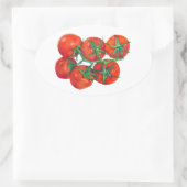 Rode Tomaten Ovale Sticker (Tas)