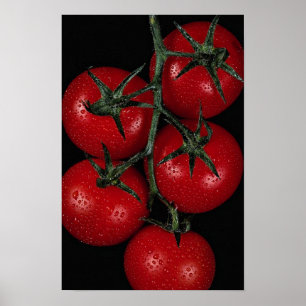 rode tomaten, vers of sappig poster