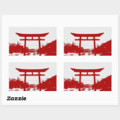 Rode Torii Gate Silhouet Sticker (Vel)