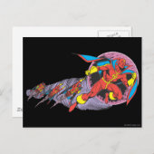 Rode tornado in windbeweging briefkaart (Voorkant / Achterkant)