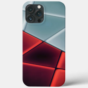 Rode tot grijze trapezoïden met de optie om te ver iPhone 13 pro max hoesje