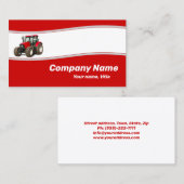 Rode Tractor - Boerderij Supply Visitekaartje (Voorkant / Achterkant)