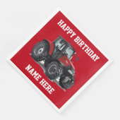 Rode Tractor Boerderij Verjaardag servetten (Hoek)